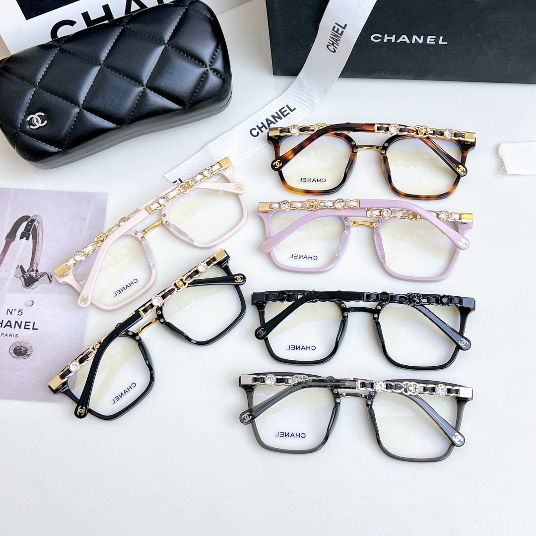 CHANE*ModCH6807Size52-23-145素颜框搭配大钻logo镜腿精致优雅绝绝子的品质️