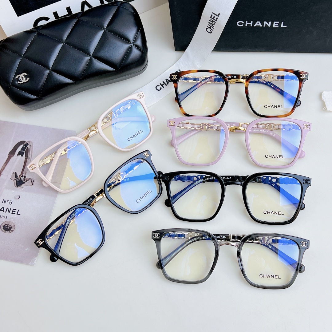 CHANE*ModCH6807Size52-23-145素颜框搭配大钻logo镜腿精致优雅绝绝子的品质️