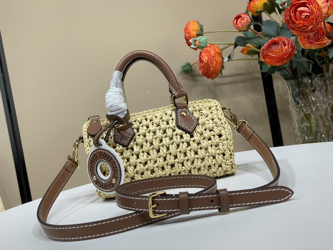 Louis Vuitton LV Speedy AAAAA+
 Tassen handtassen Weven Raffia M83525