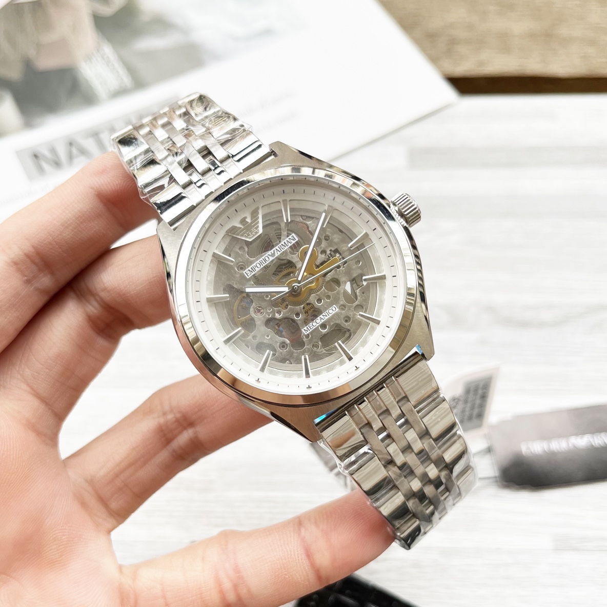 High-end Mechanical Watch AR 60003 with Platinum, All-Meru, and Fine Steel Components - 图片 4