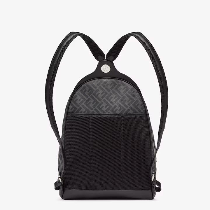 Fendi Diagonal ChiodoMedium Backpack F670 Black Official Show