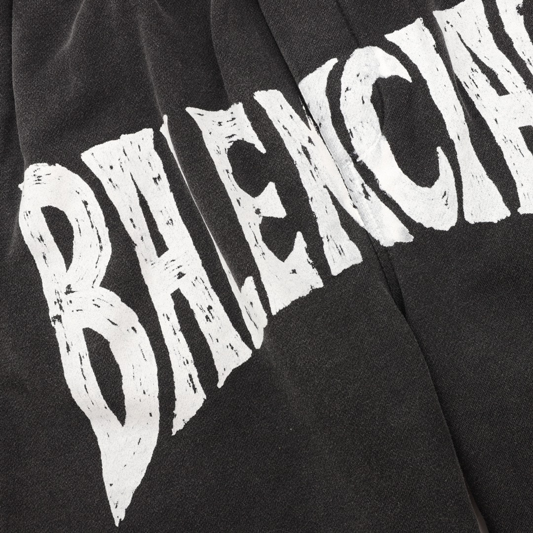 balenciaga/巴黎世家 水洗手绘破坏短裤