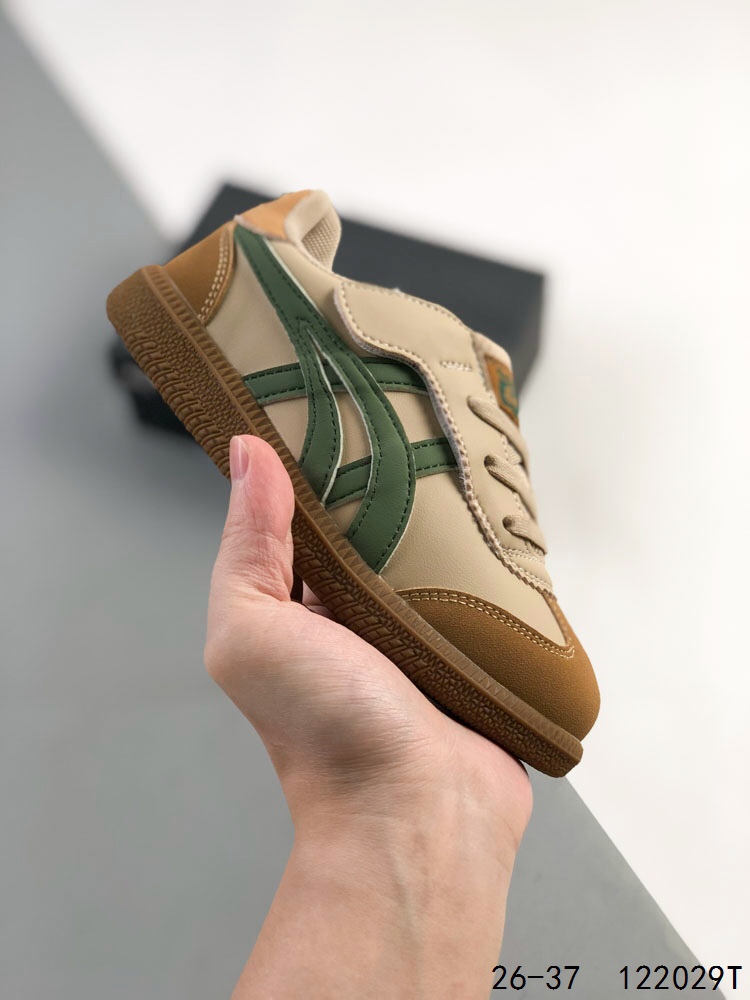 🈴️ 萌娃童鞋！亚瑟士/Asics Onitsuka Tiger 鬼冢虎 皮面 原装四联吊牌 中底纸板钢印 日系轻便运动休闲鞋 ID：122029T-选品中心