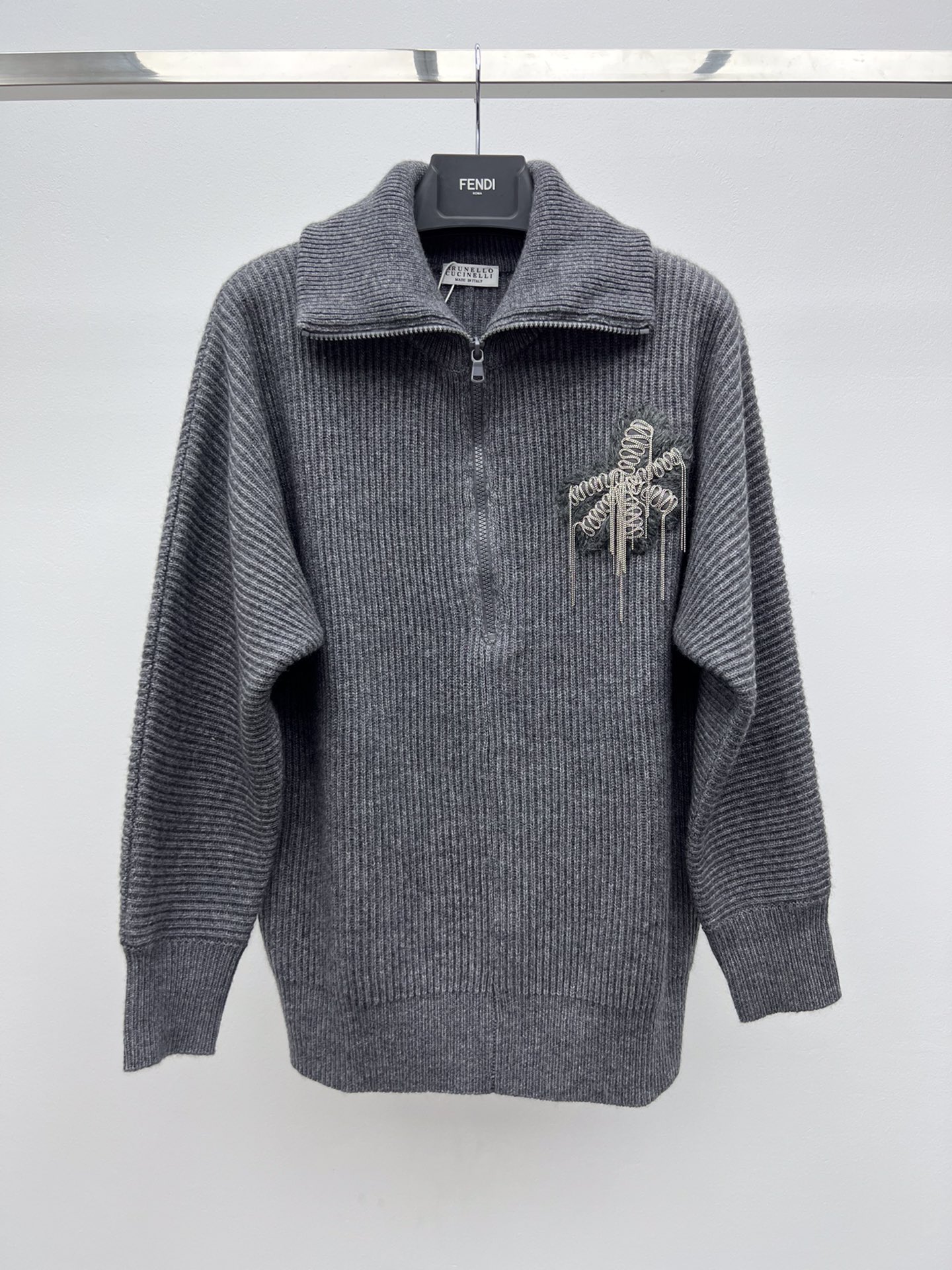 Brunello Cucinelli Clothing Sweatshirts Quality Replica
 Embroidery Cashmere Cotton Knitting