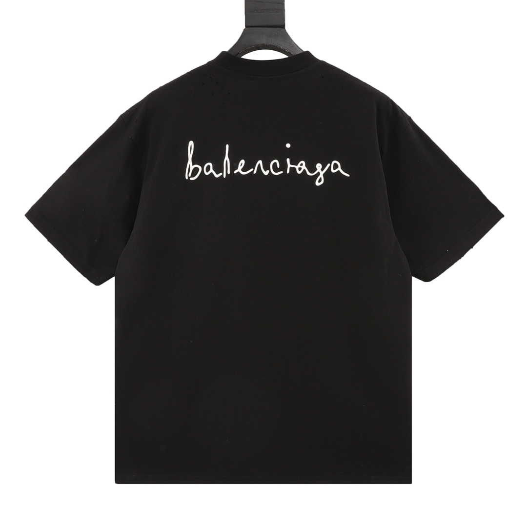 Balenciaga巴黎世家 七夕24系列 纯色心形短袖T恤