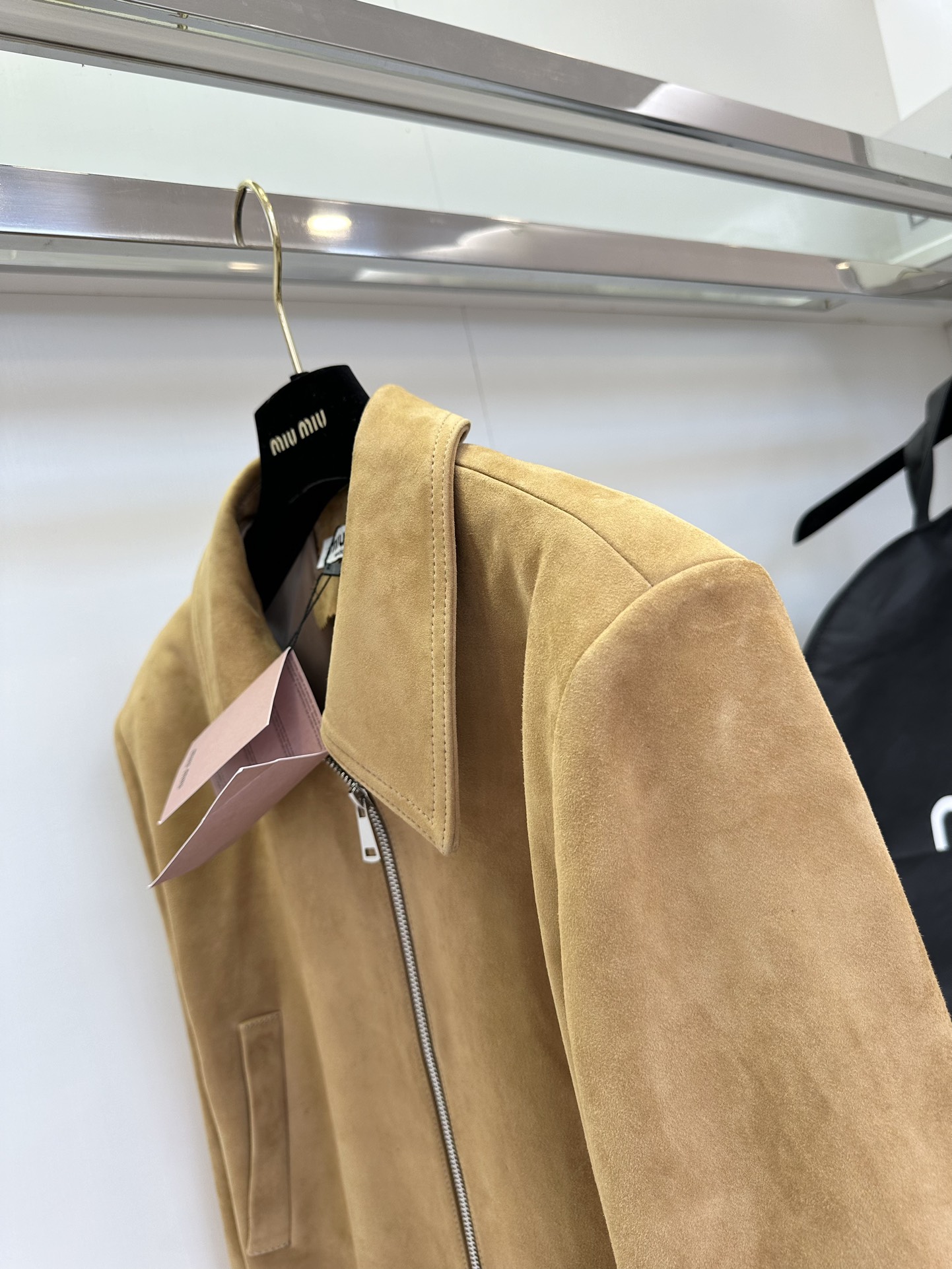 Miu Miu Brown Leather Cropped Jacket with Zip Closure 8 i1723273633 9615 6