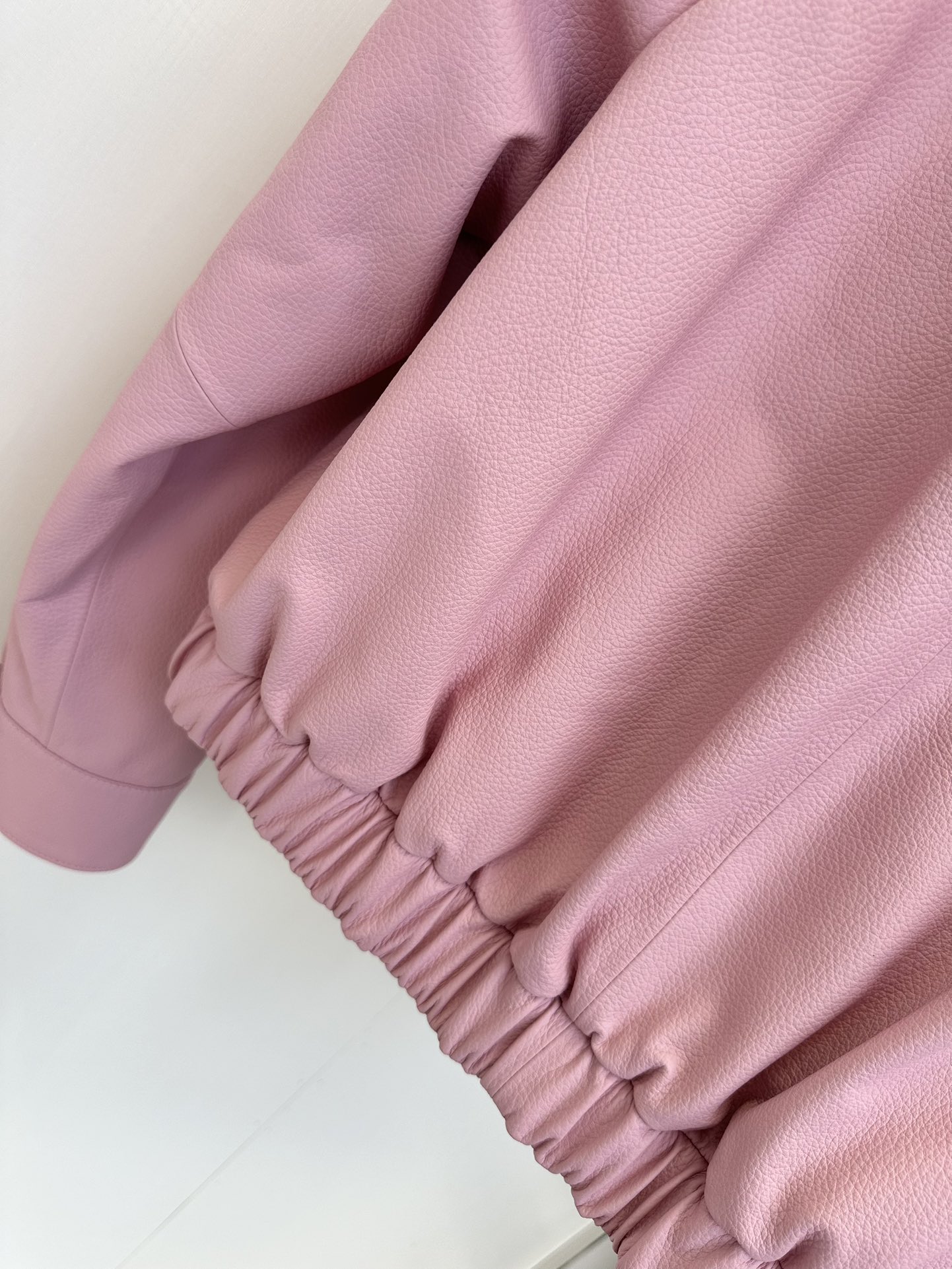 Women's Pink Leather Jacket - Soft Lambskin V-Neck Biker Coat 7 i1723520897 9315 5