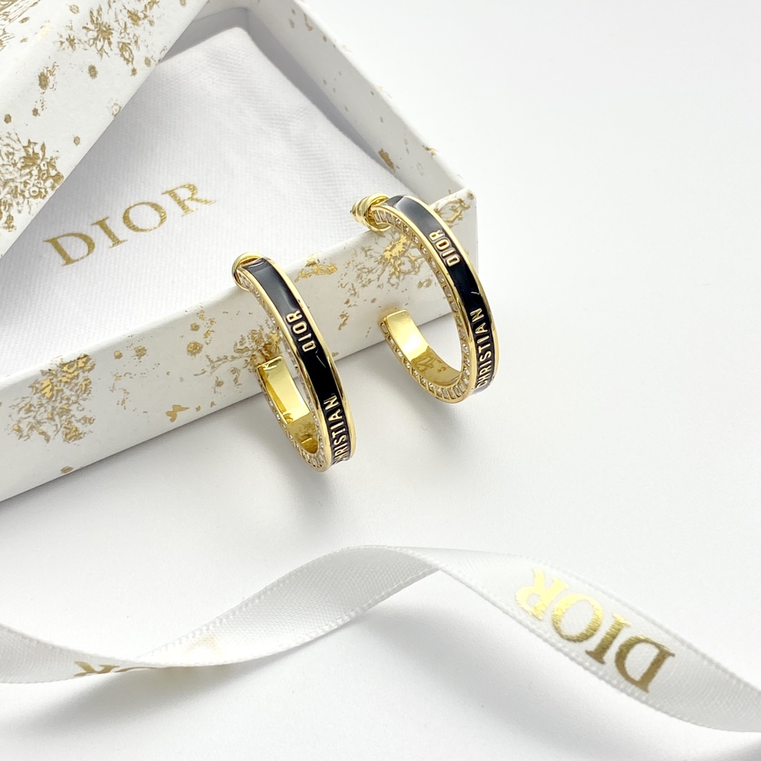 Dior Juwelen Ohrring Schwarz