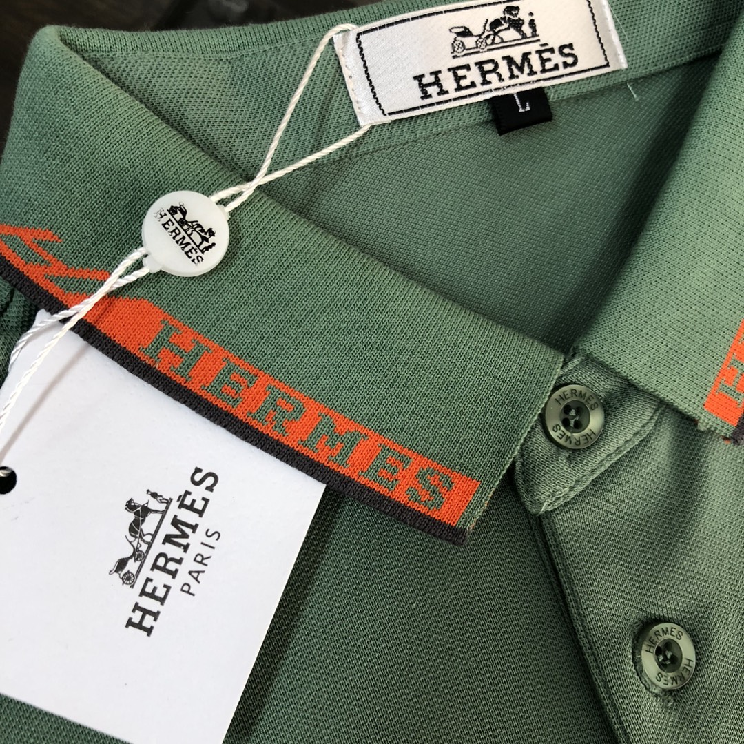  A🍃Hermes H家 爱马仕  2025最新款男士短袖Polo衫，品牌最新设计元素！既不单调也不复杂