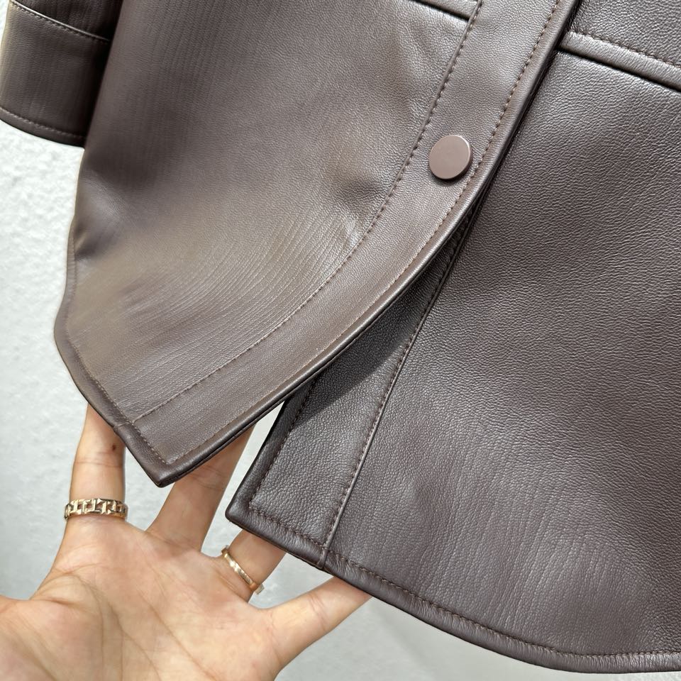 P2254 Single-Stealed Women’s Cloak: Stylish Maiso * Margiel 24 Autumn Collection, Imported Lambskin. - 图片 4