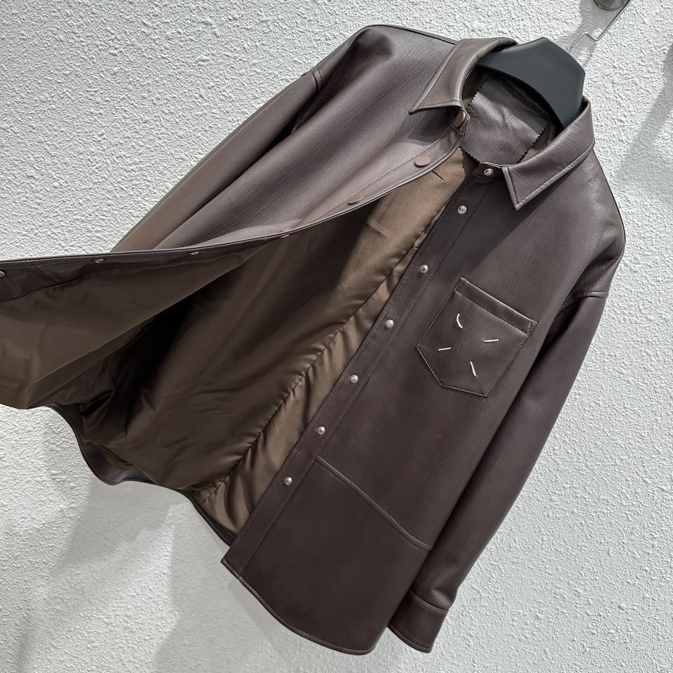 P2254 Single-Stealed Women’s Cloak: Stylish Maiso * Margiel 24 Autumn Collection, Imported Lambskin. - 图片 8