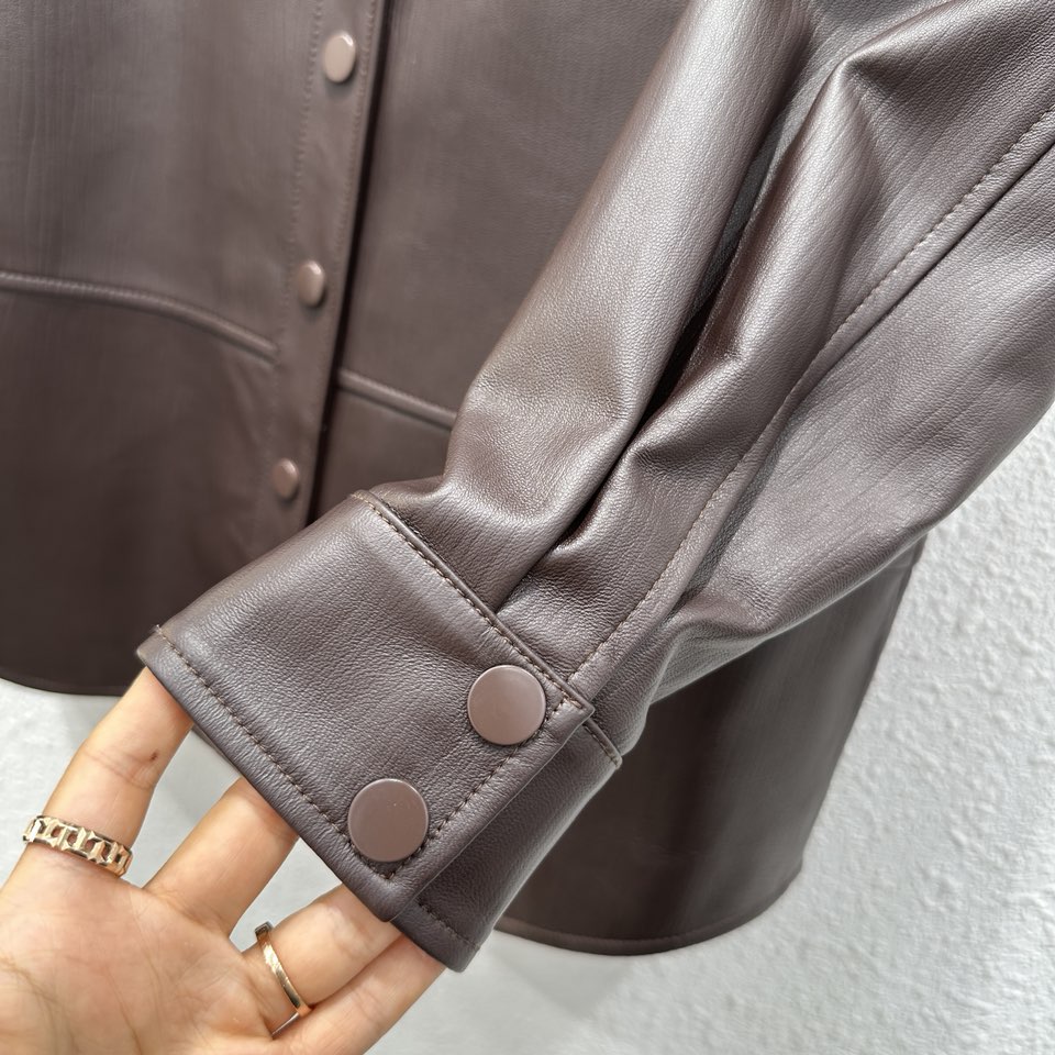 P2254 Single-Stealed Women’s Cloak: Stylish Maiso * Margiel 24 Autumn Collection, Imported Lambskin. - 图片 5