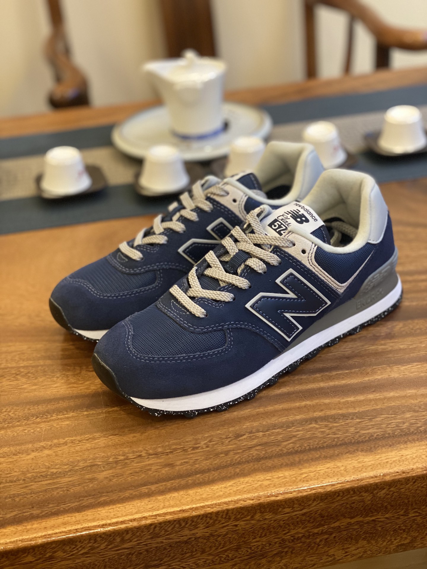 😇 DT版  平台货 NB 经典款 574 海军蓝 ML574EVN 男女鞋 36 37 37.5 38 38.5 39