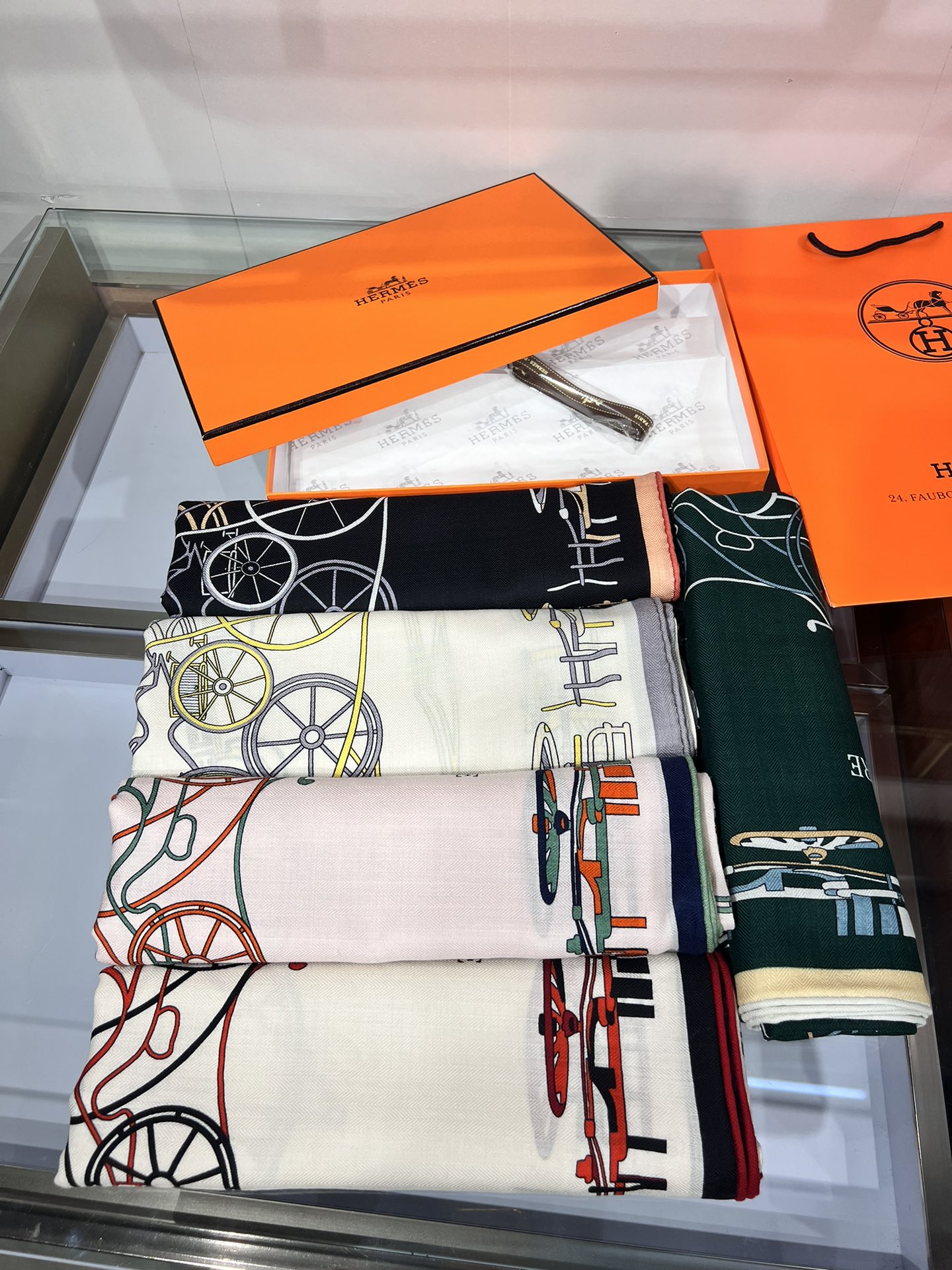 Hermes Sciarpa Bianco Cashmere