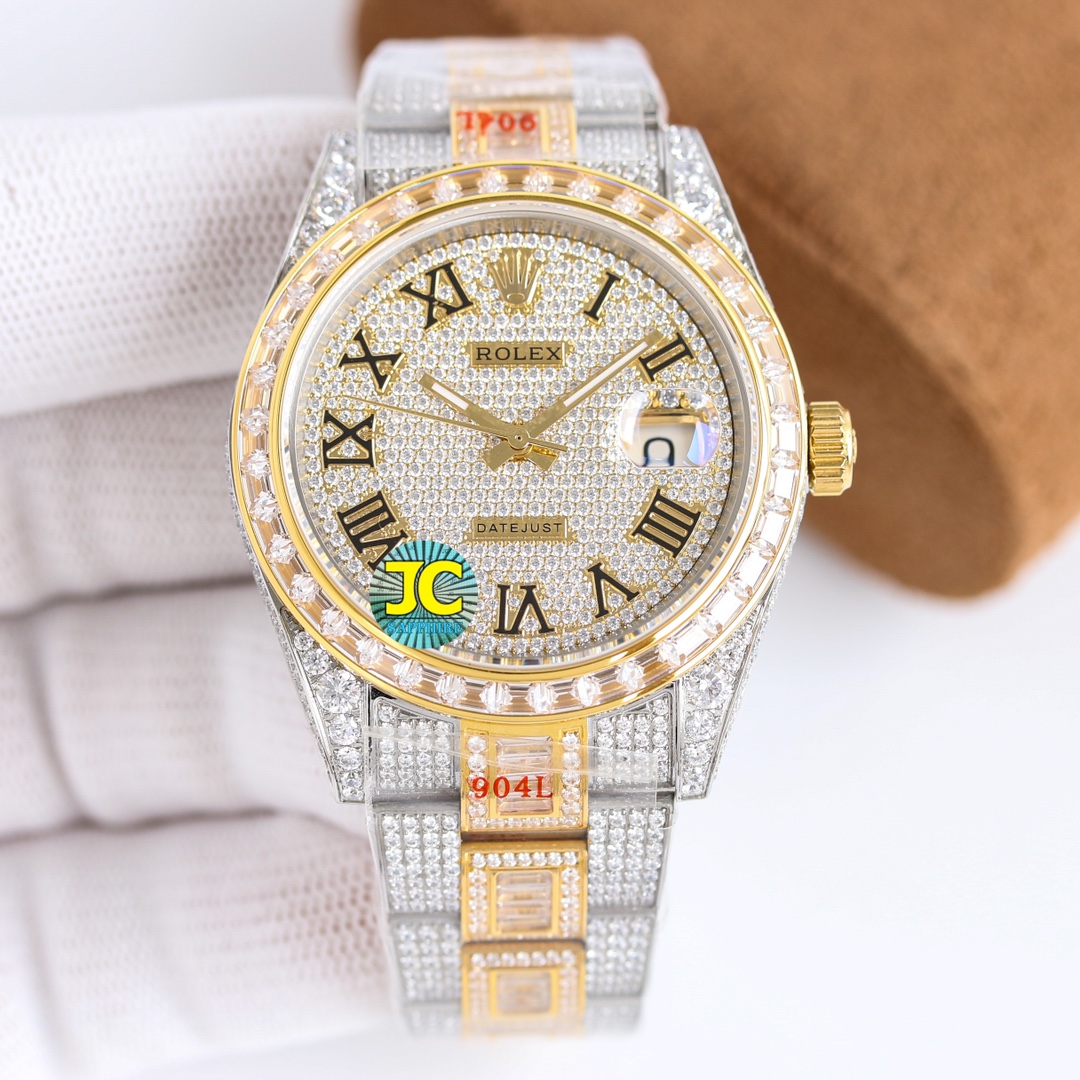 [ROLEX Watches]Set with a unique square diamond in the middle Make it shine we