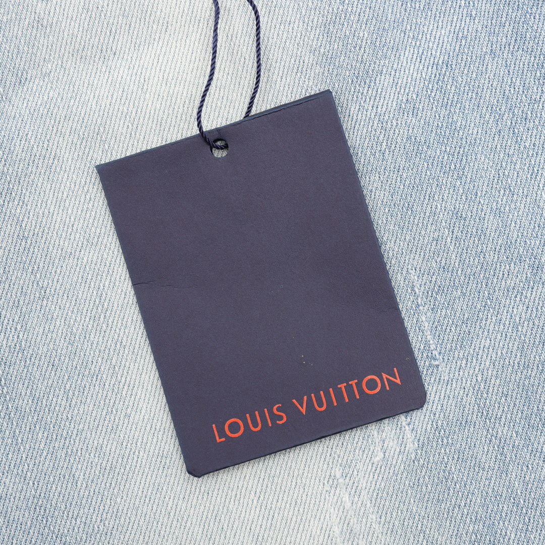 LouisVuitton/路易威登 背后倒钩印花牛仔裤