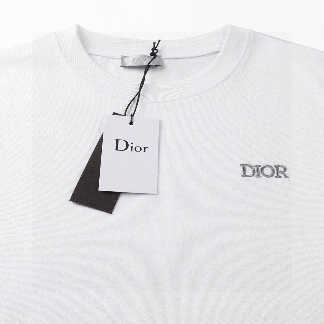 迪奥/Dior 夏季新款高端品质 经典字母刺绣圆领短袖T恤