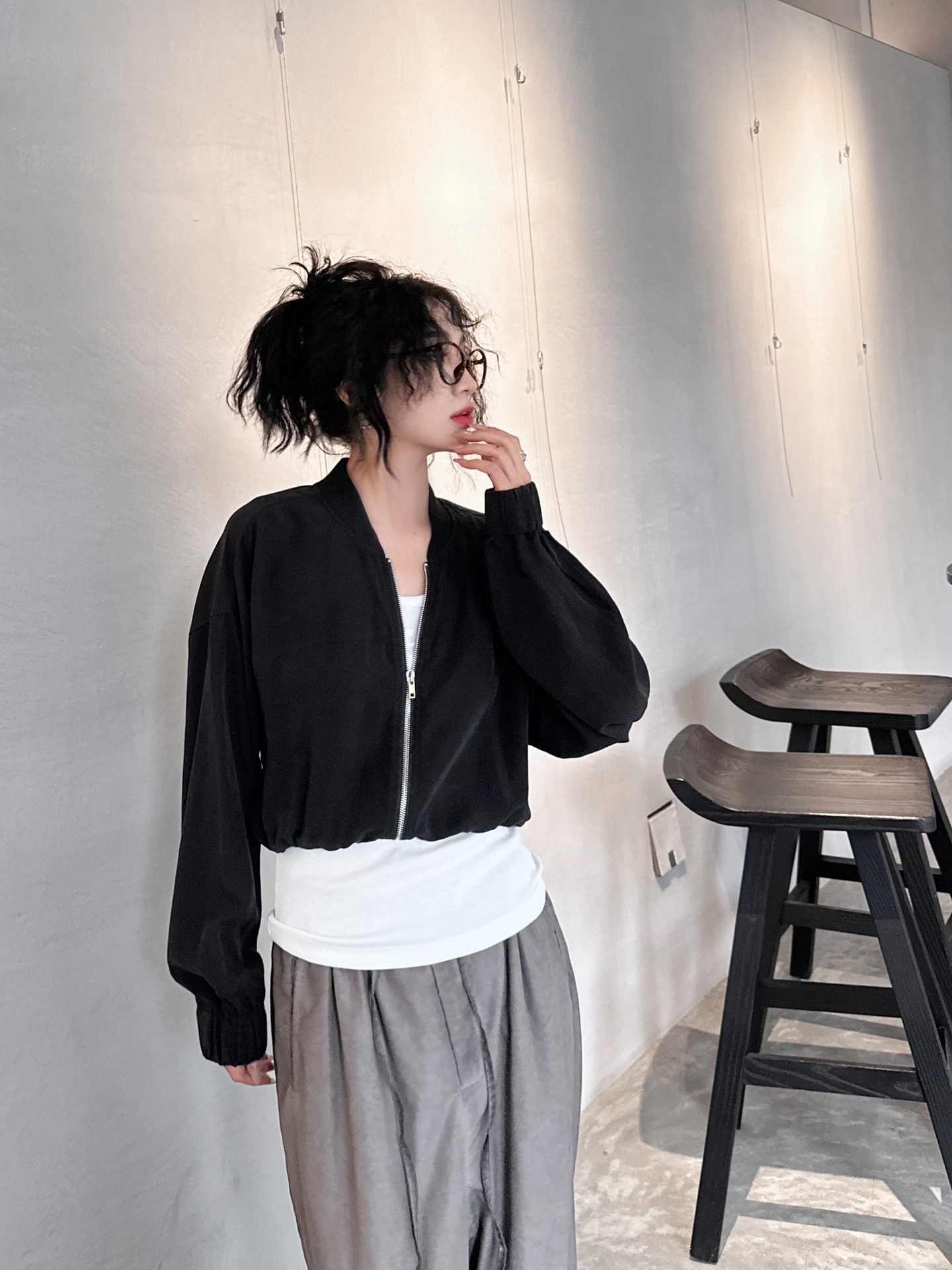  🆕Rickowens｜新款开衫，天丝面料手感柔软，垂顺感超棒，棒球版型显瘦百搭，短款小个子友好，尺码S
