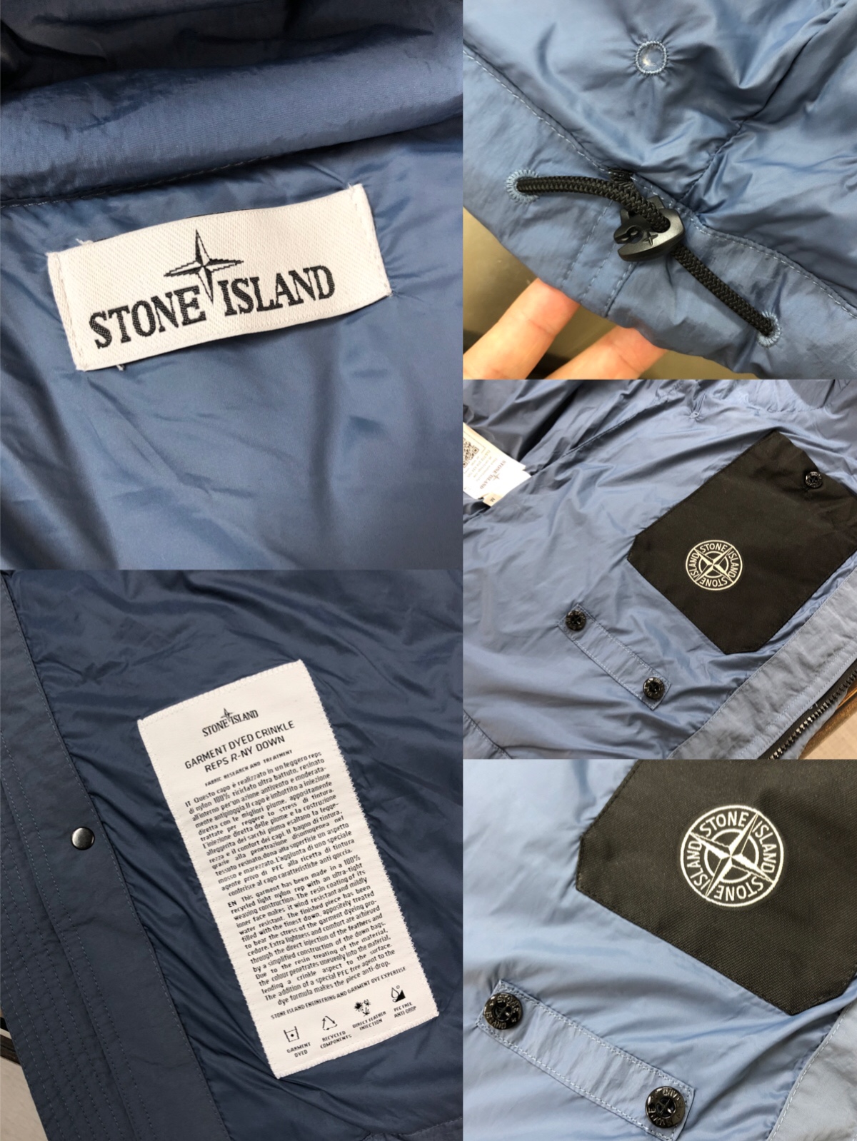 p465.00 【新品上新】官网同步 新款石头岛STONE ISLAND 羽绒马甲，原版面料，特殊的光泽感 90绒充足填充  保暖性极佳  所有辅料按原版1：1定制  商标水洗唛齐 放心入手 三个色
 颜色：黑色 灰色 蓝色    
码数：M L XL XXL