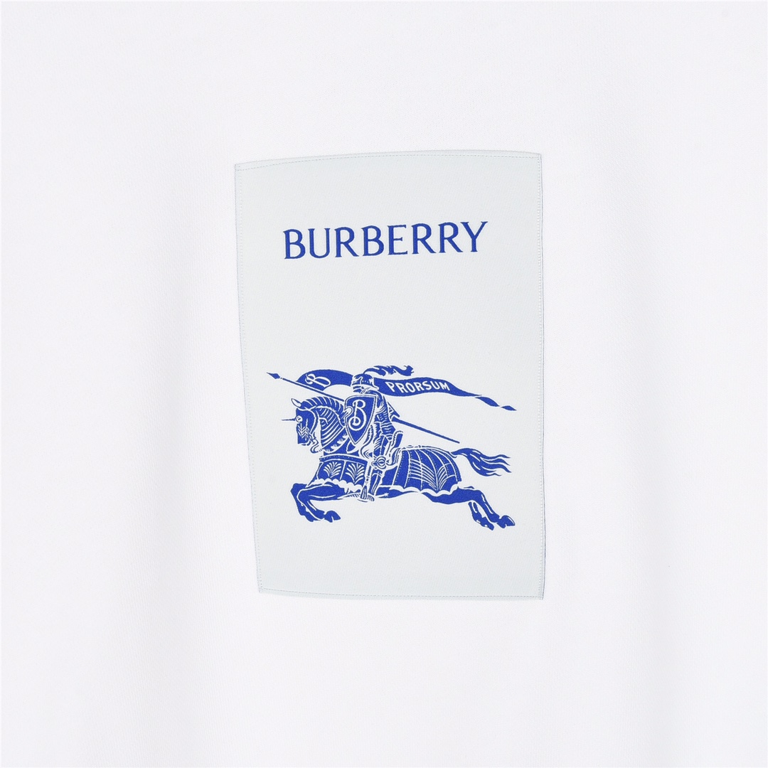 BURBERRY巴宝莉战马标签贴布圆领卫衣