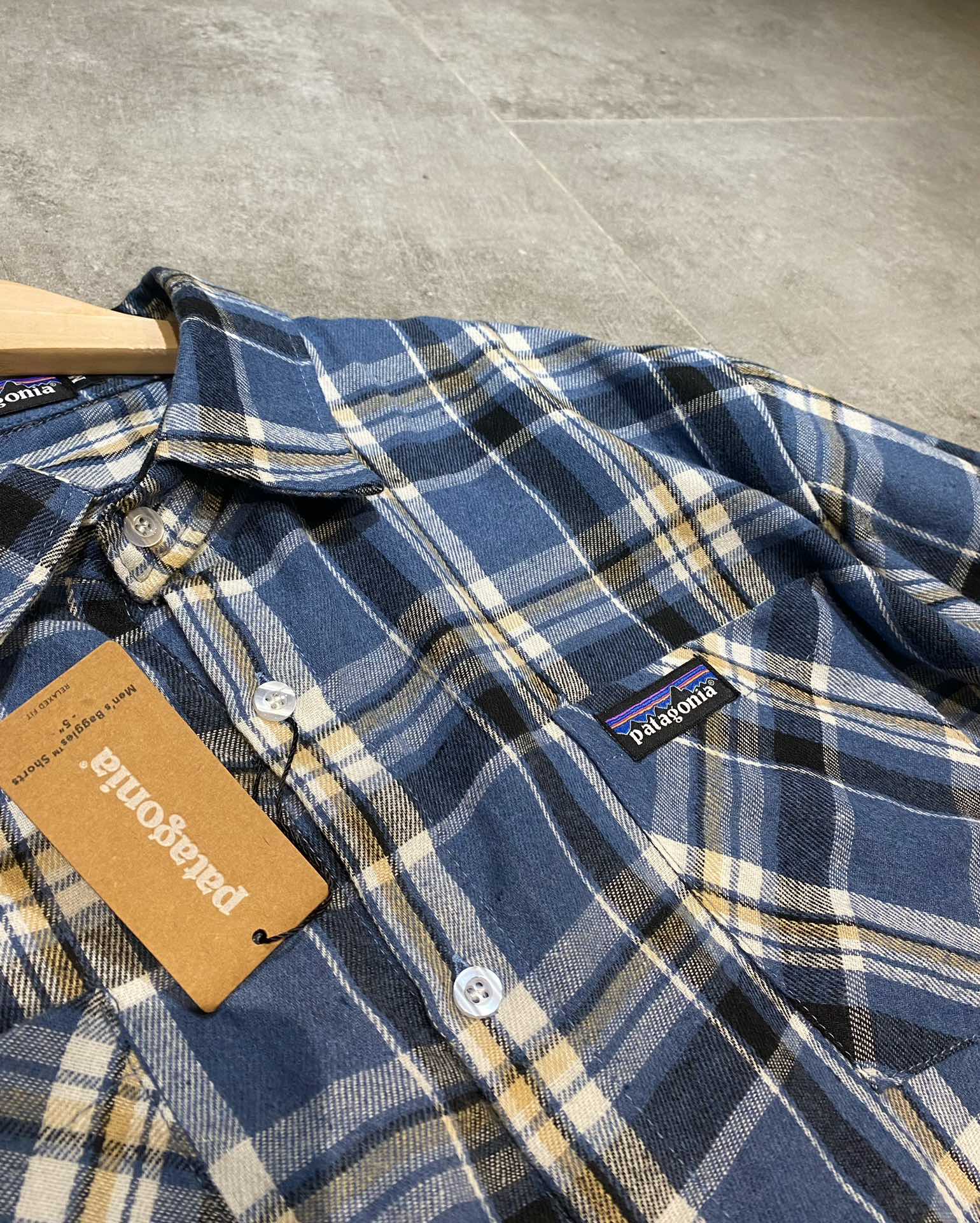 Patagonia Blue Fur-Grained Cotton Shirt in Sizes M-XL, Section FZ 264 - 图片 9