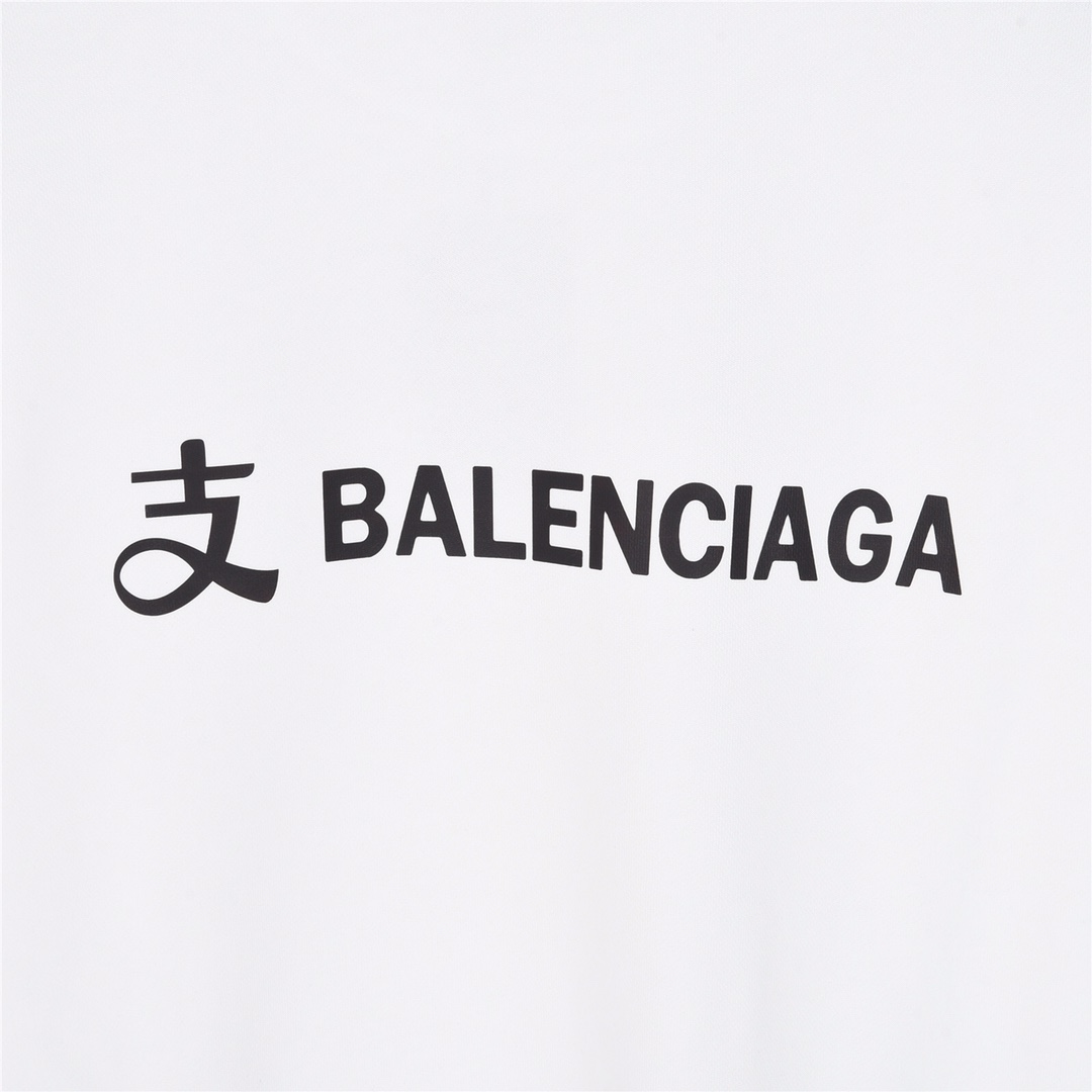 Balencia巴黎世家联名支付宝印花圆领卫衣