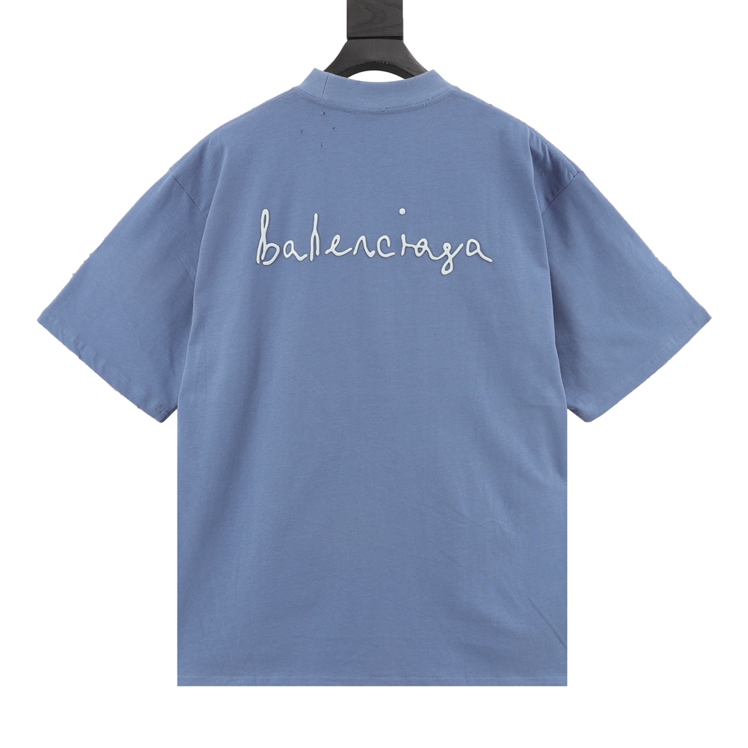 balenciaga/巴黎世家 七夕24系列 纯色心形短袖T恤