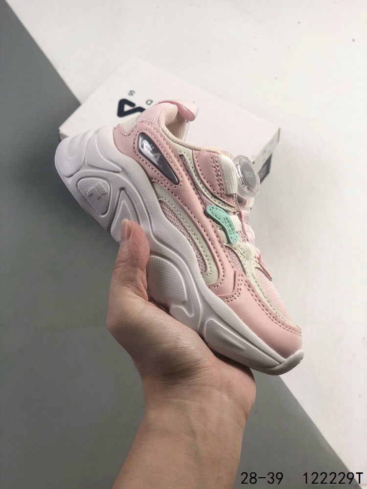 图片[2]-🈴️ 萌娃童鞋！FILA 斐乐 童鞋儿童锁扣老爹鞋跑步鞋春秋季新款男女童大小童软底运动鞋魔术贴网面透气跑步鞋 ID：122229T-选品中心