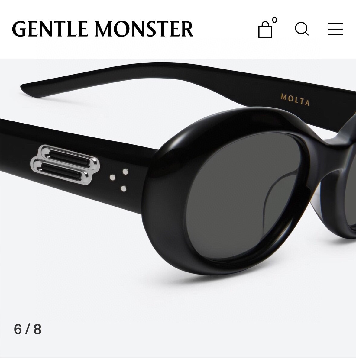 Gentle Monster Sonnenbrille Schwarz Mit Diamanten besetzt