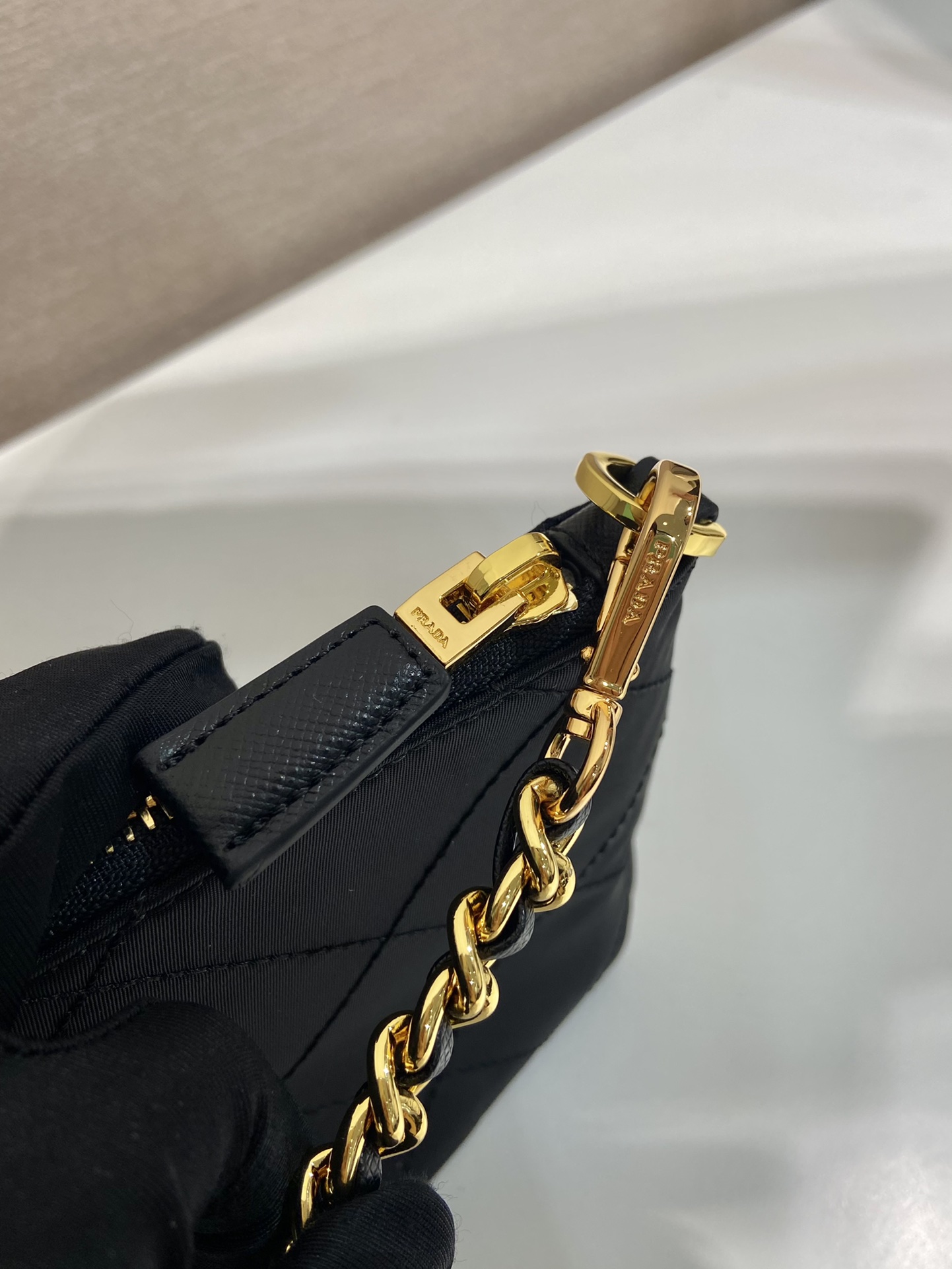 Prada Style Nylon Hobo Bag Bags Hobo Bag detail image 7 from source 719310
