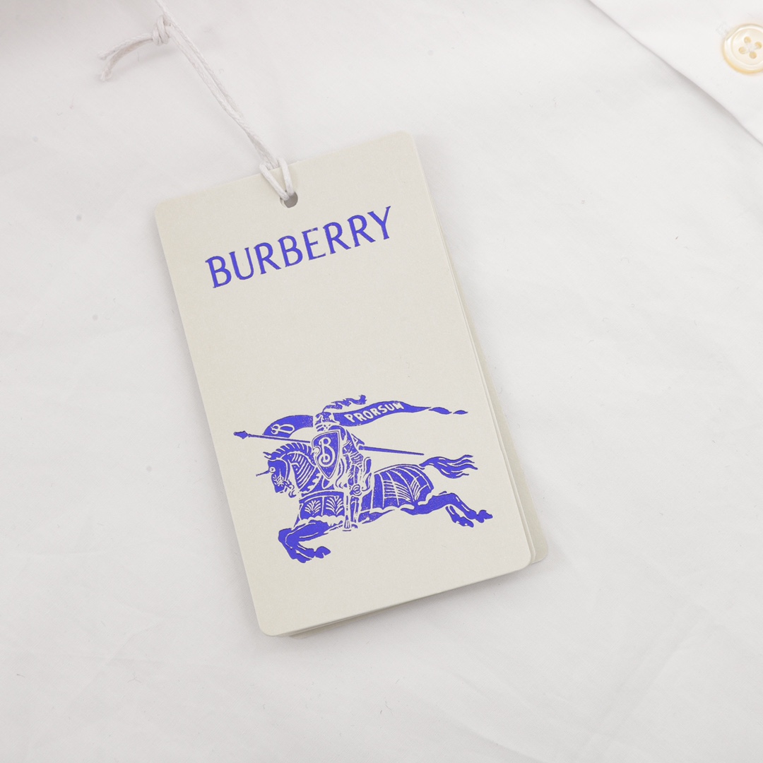 Burberry/巴宝莉 战马刺绣长袖衬衫 bbr刺绣纯色衬衣