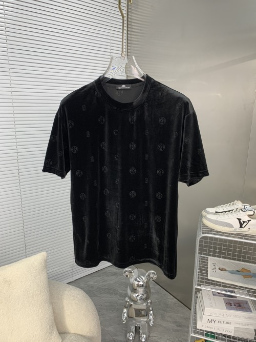T-shirt Cavalli Homme Noir en Velours Estampé, Collection Automne/Hiver 2024 1 T-shirt Cavalli Homme Noir en Velours Estampé, Collection Automne/Hiver 2024