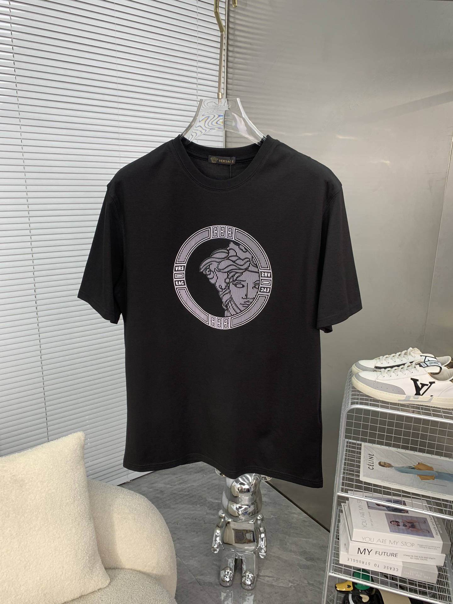 Versace Kleidung T-Shirt Stickerei Unisex Frühling/Sommer Kollektion Kurzarm