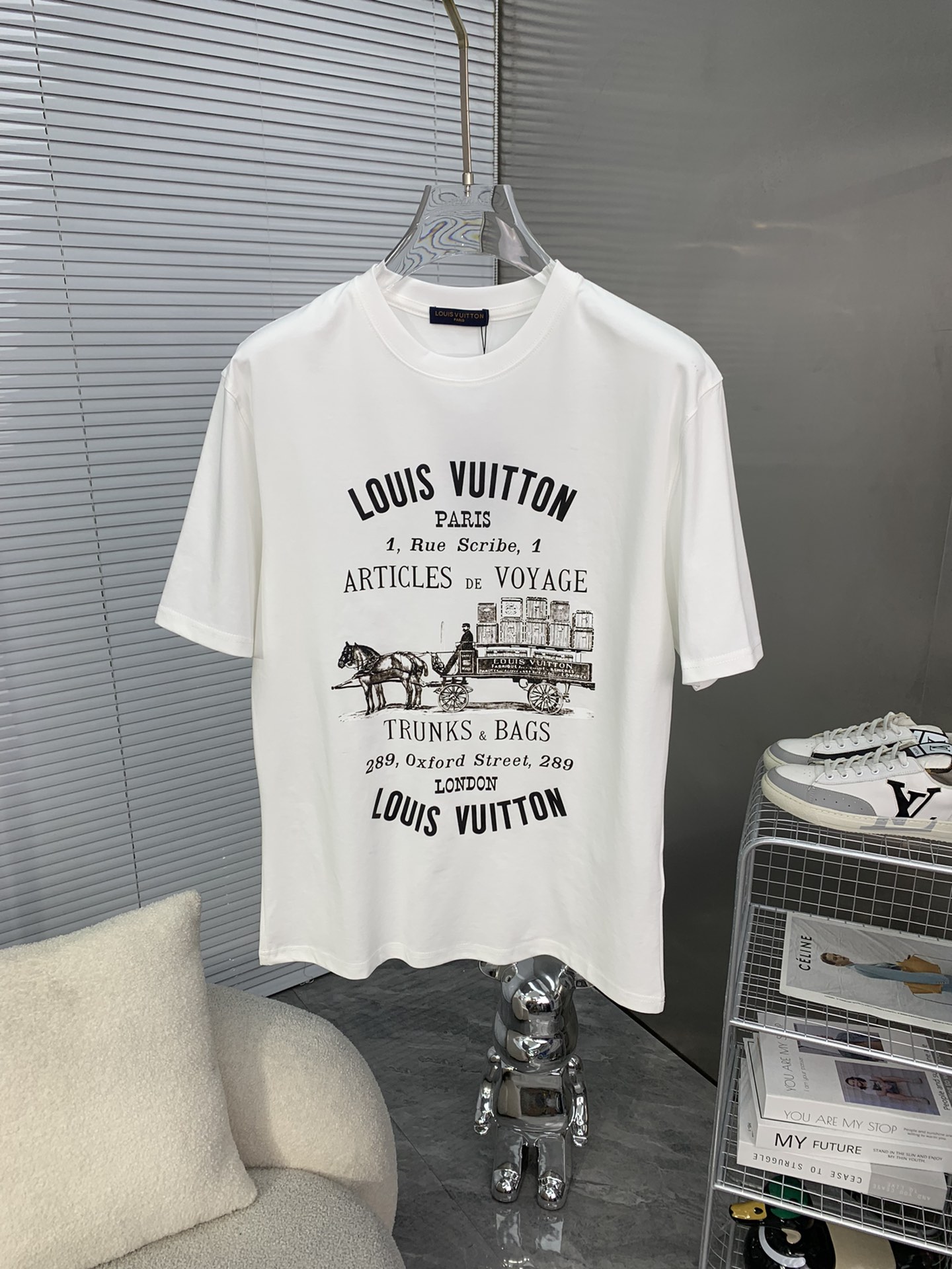 Louis Vuitton Kleidung T-Shirt Stickerei Unisex Frühling/Sommer Kollektion Kurzarm