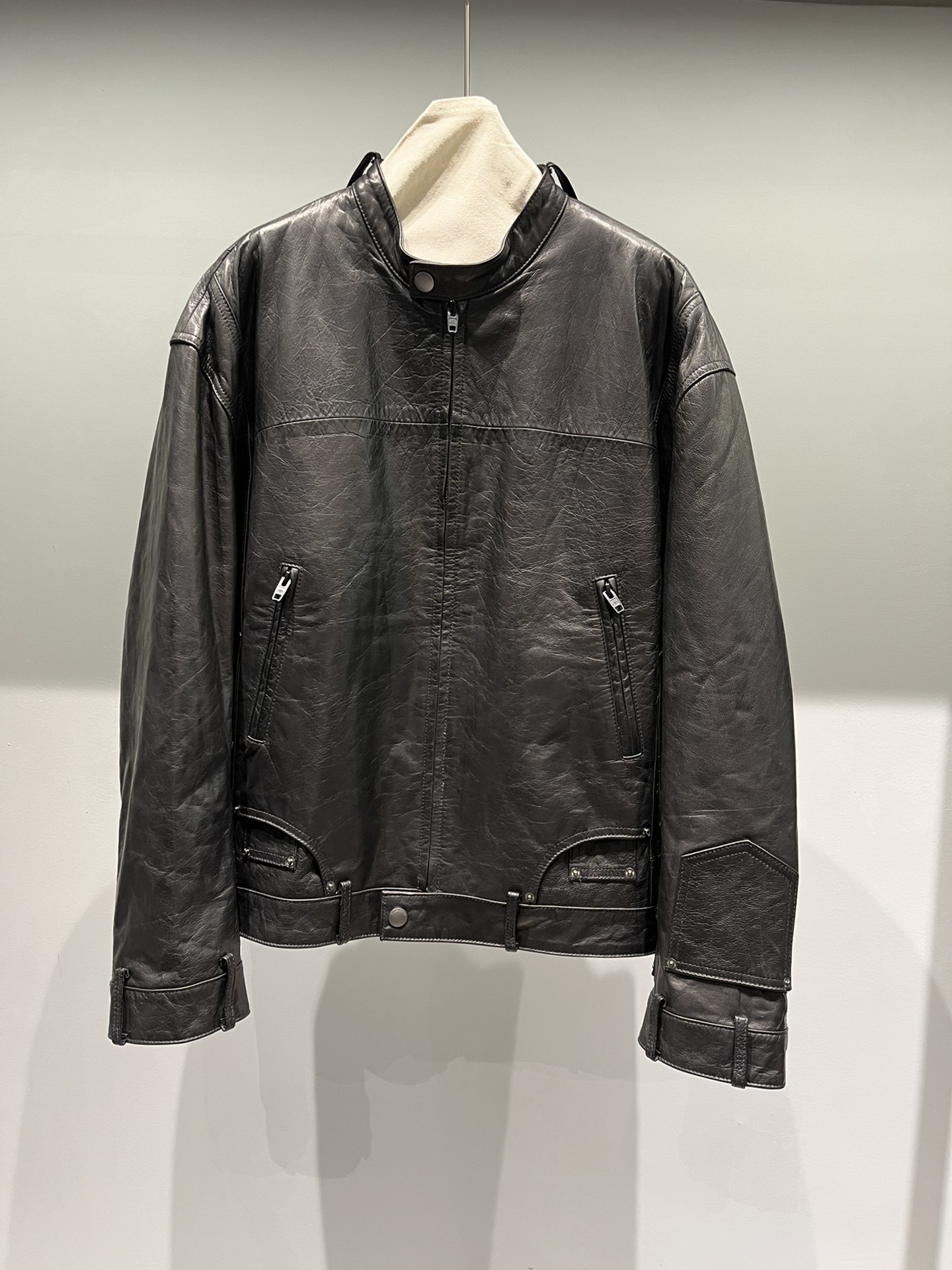 P2185 SINGLE-SIZE FEMALE SUIT PACKED, PARISIAN OIL WAX HUSK COAT, UNIQUE DESIGN, FEMALE, LOOSE-STYLE - 图片 1