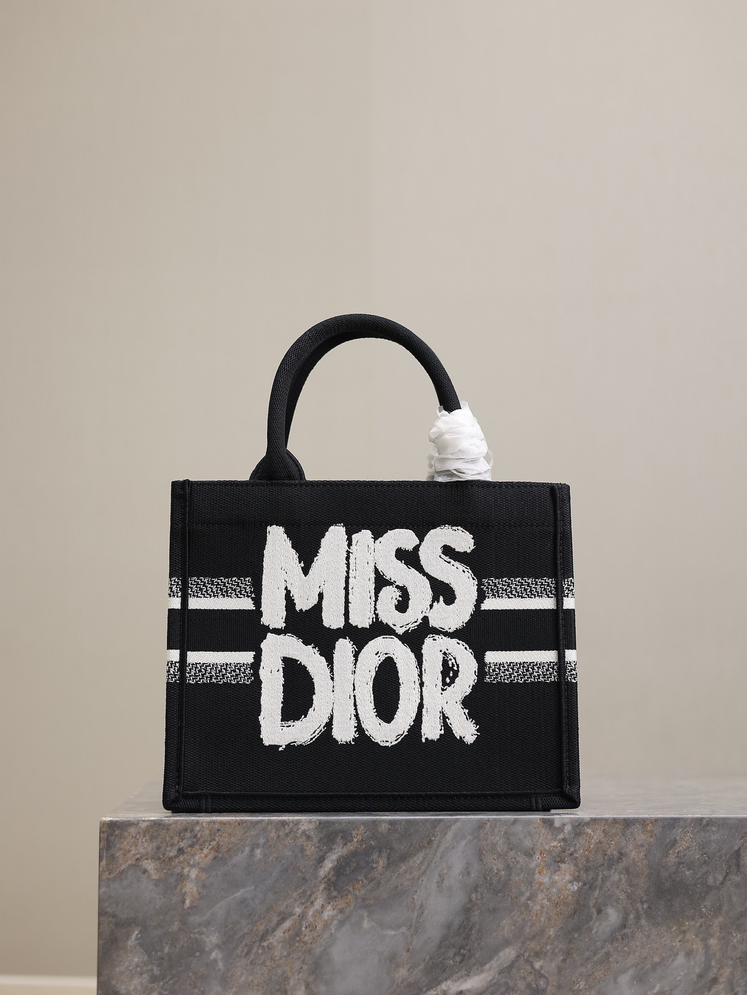 Dior Book Tote Sacs Cabas Noir Graffiti Broderie de fleurs Vintage Mini