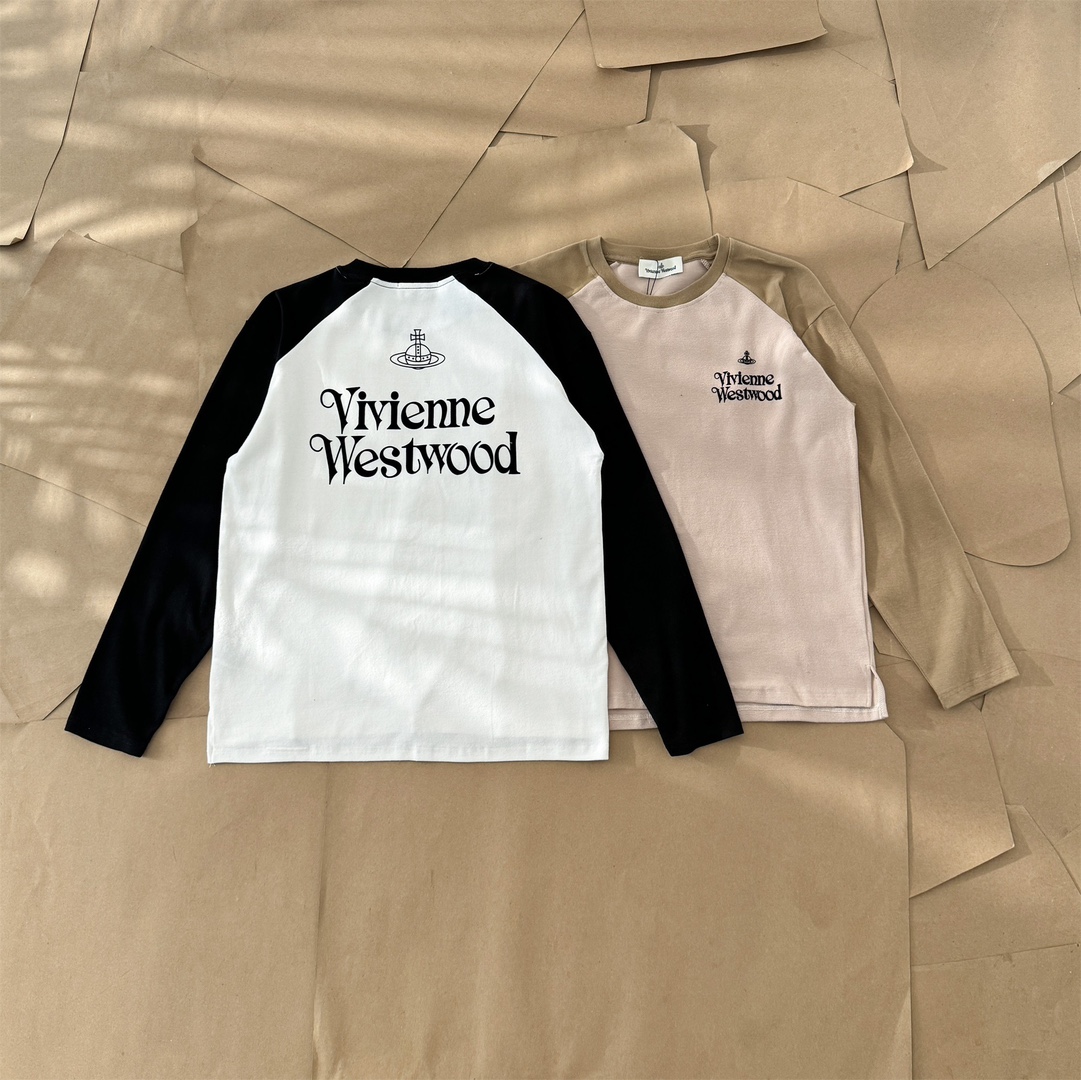 Kwaliteit AAA+ replica
 Vivienne Westwood Kleding Sweatshirts Wit Afdrukken Unisex Katoen Wol Herfst/winter collectie Lange mouw