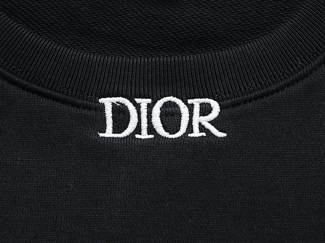 迪奥/Dior 秋冬新品 经典字母刺绣老花贴布口袋圆领卫衣