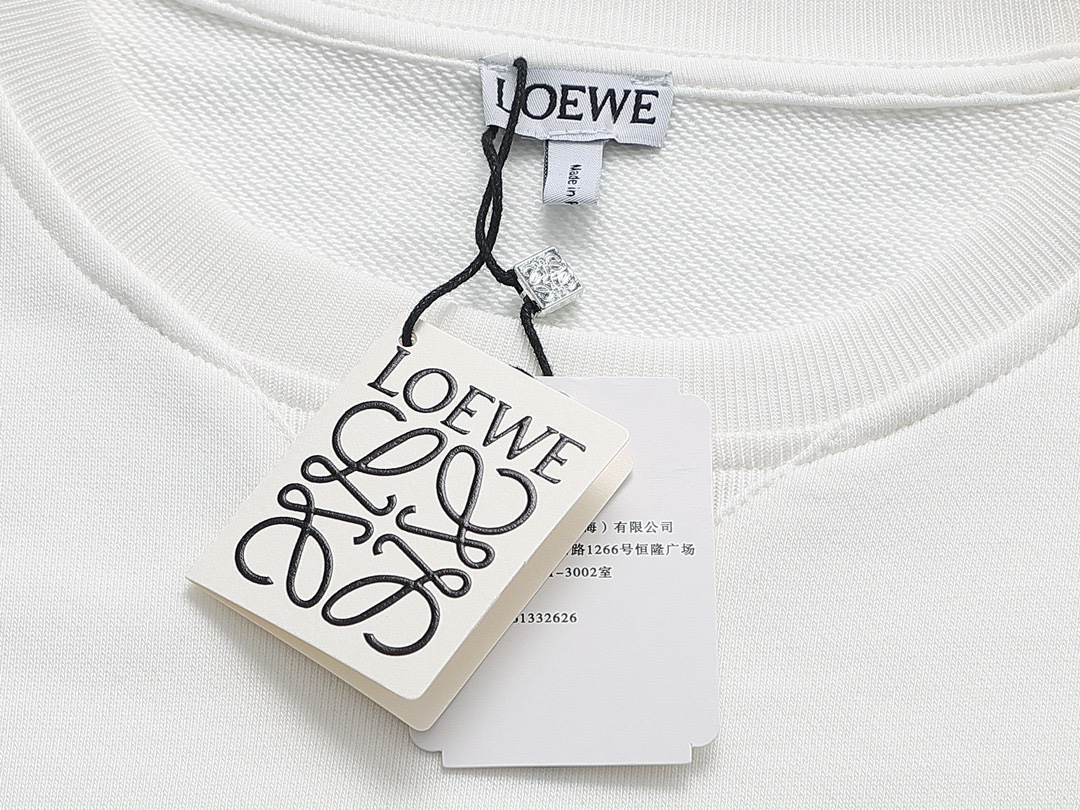 罗意威/Loewe 秋冬新品 彩色字母logo刺绣圆领卫衣