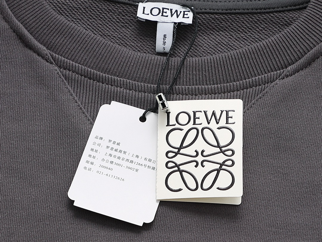 罗意威/Loewe 秋冬新品 精工拼色logo字母圆领卫衣