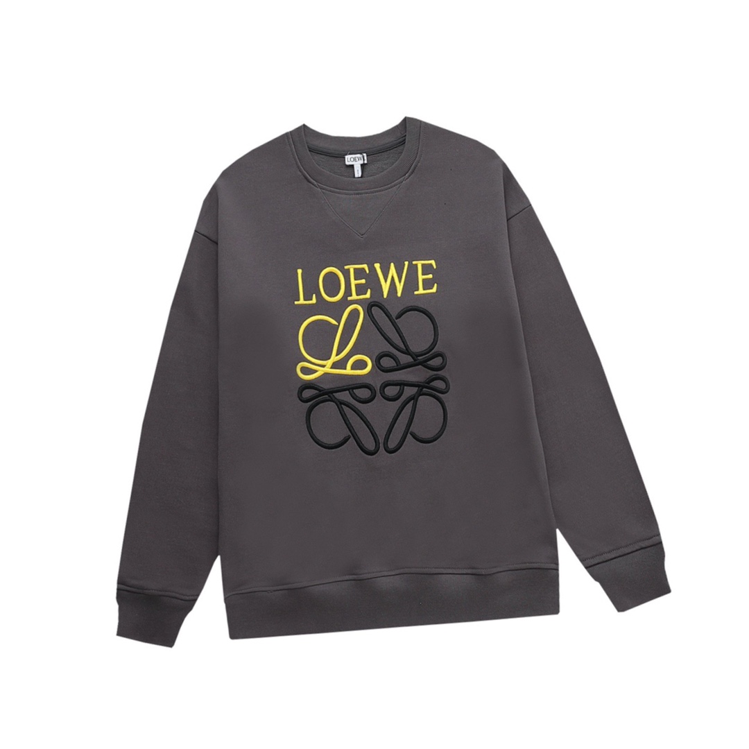 罗意威/Loewe 秋冬新品 精工拼色logo字母圆领卫衣