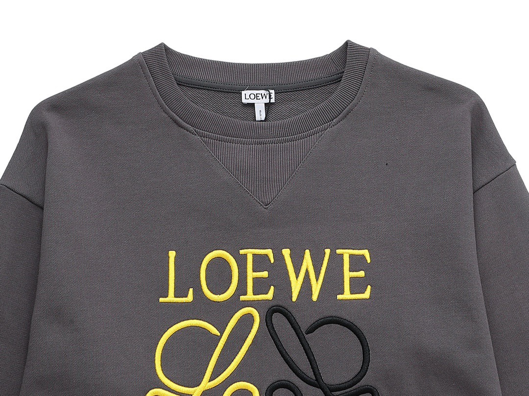 罗意威/Loewe 秋冬新品 精工拼色logo字母圆领卫衣