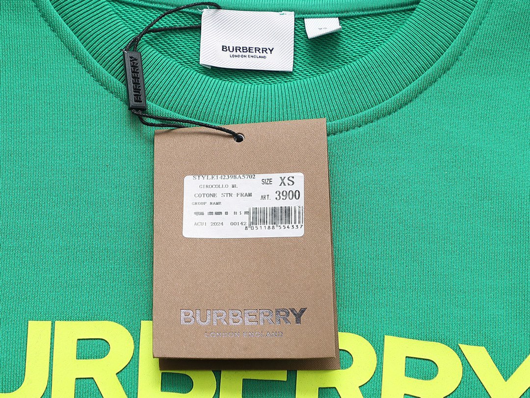 巴宝莉/Burberry 秋冬新品 经典字母压胶圆领卫衣