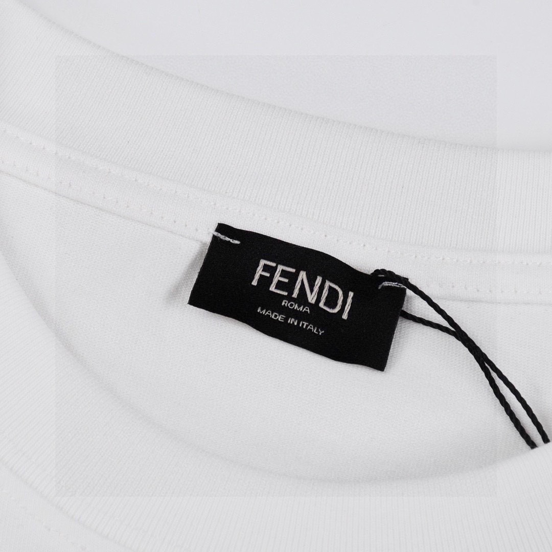 芬迪/Fendi 夏季新品高端品质 工匠工具印花领短袖T恤