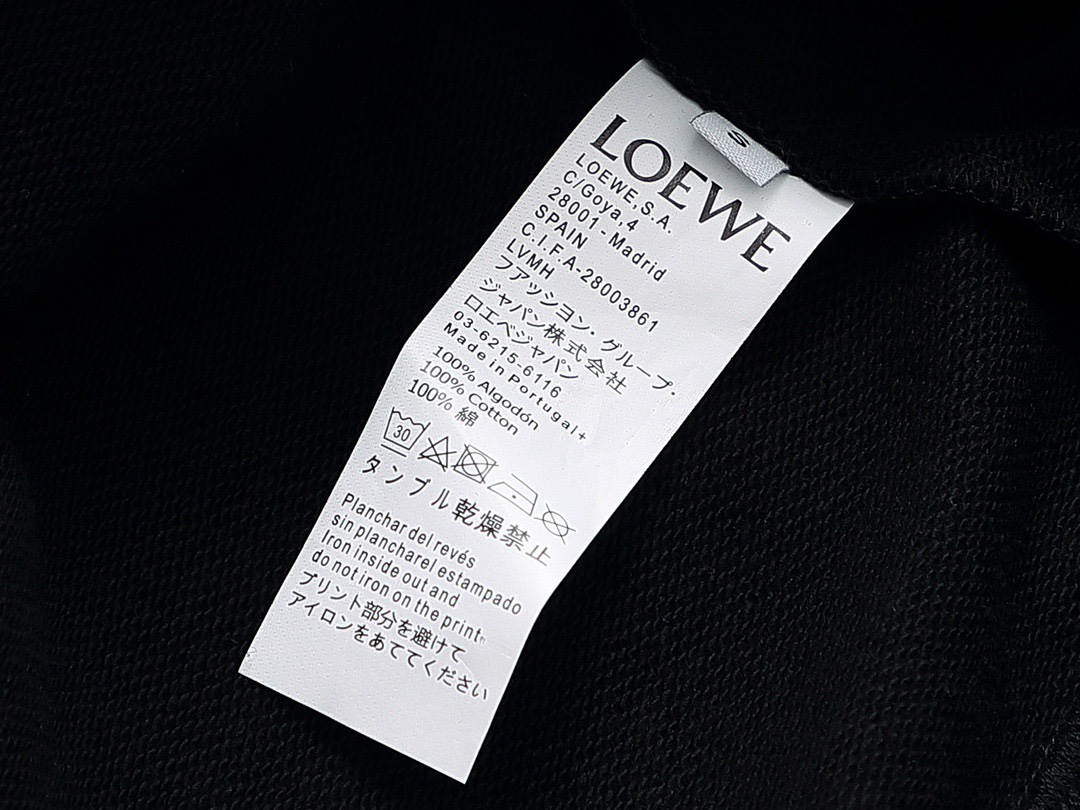 罗意威/Loewe 秋冬新品 粉色字母logo刺绣圆领卫衣