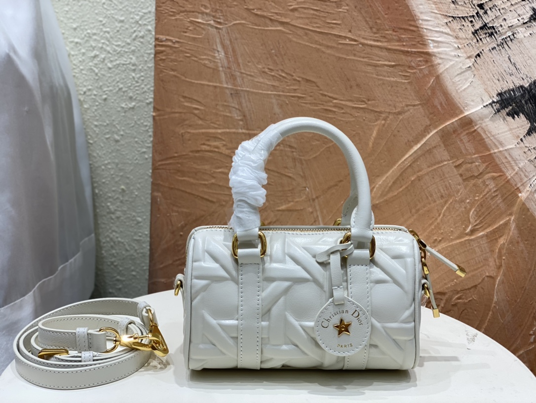 Comprar réplica barata
 Dior Bolsos de mano Blanco Cuero de vaca Colección invierno Fashion Mini