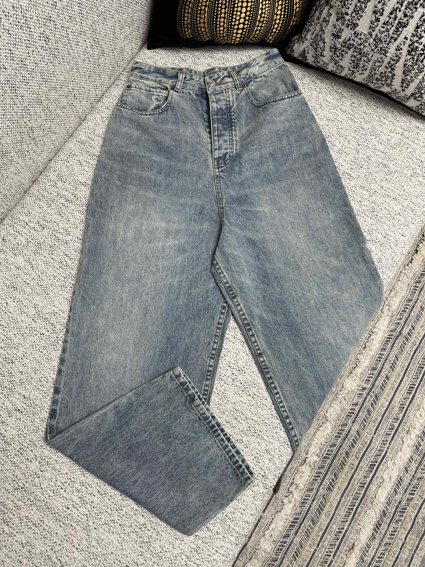 Balenciaga Kleding Spijkerbroek Blauw Denim