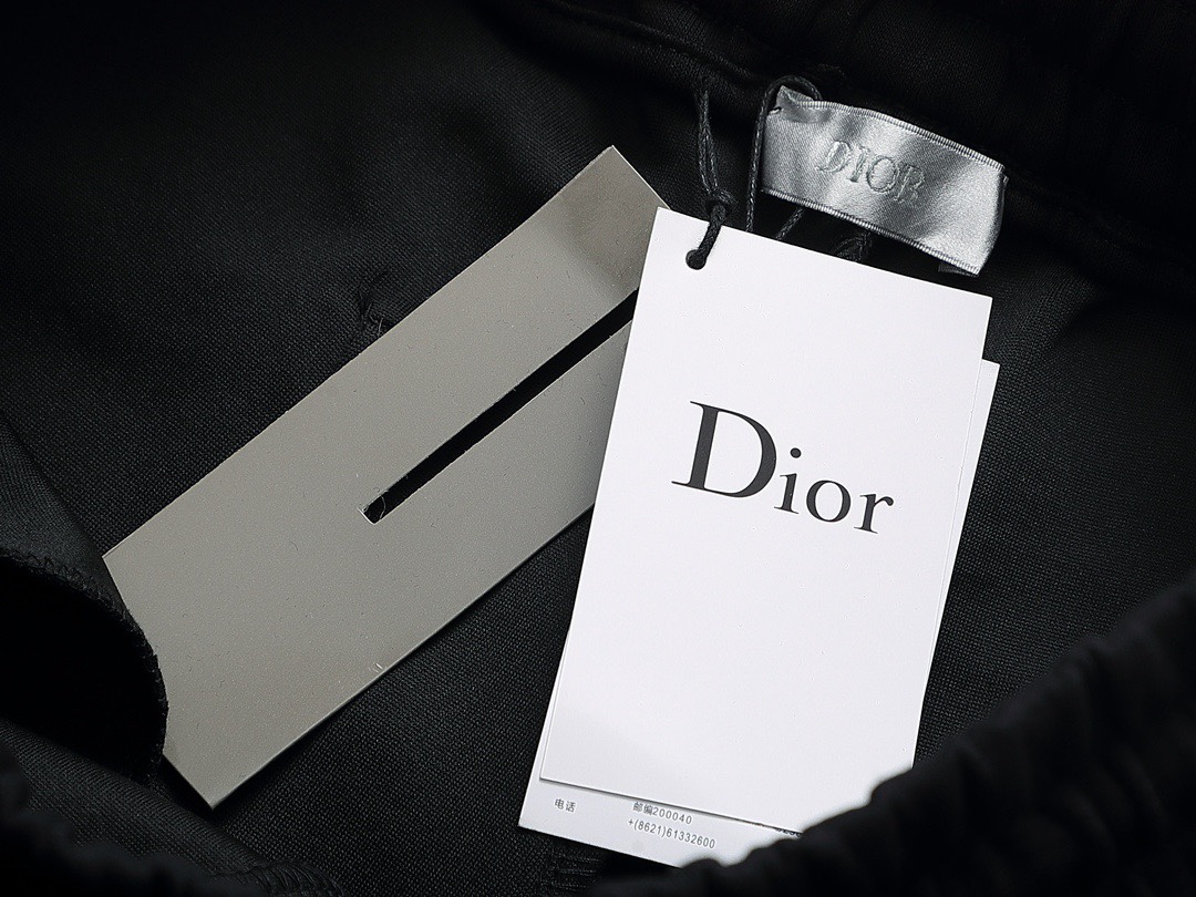 迪奥/Dior 秋冬新品 拼接织带拉满刺绣字母休闲长裤