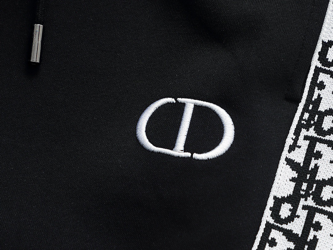 迪奥/Dior 秋冬新品 拼接织带拉满刺绣字母休闲长裤