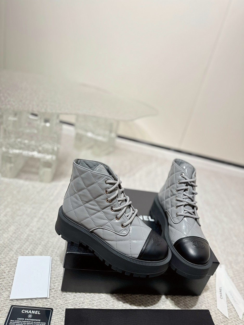 Chanel Short Boots Sheepskin TPU Fashion